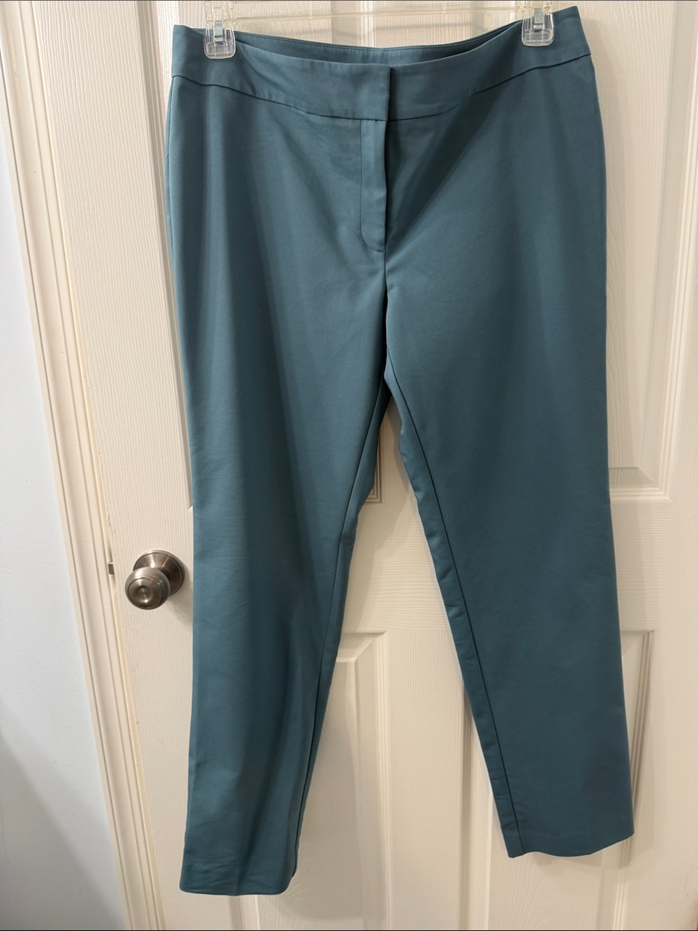 Ann Taylor Teal-Blue Cropped Ankle Pants